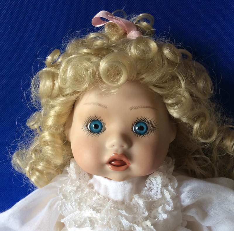 Vintage Porcelain Baby Doll - Repaired Foot