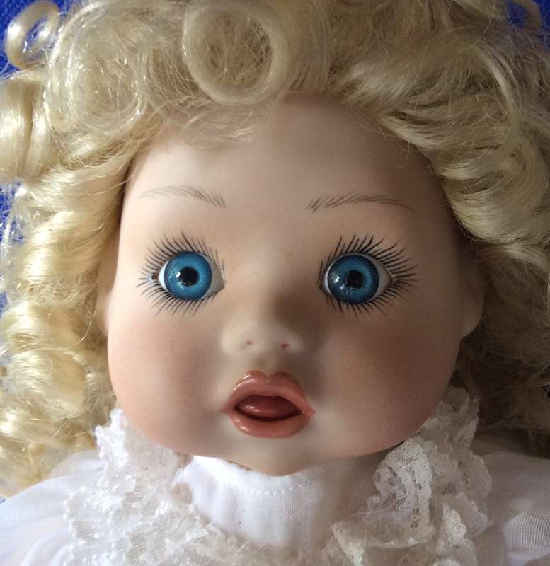 Vintage Porcelain Baby Doll - Repaired Foot