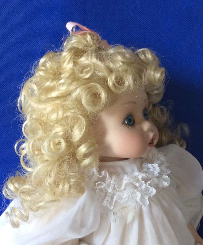 Vintage Porcelain Baby Doll - Repaired Foot