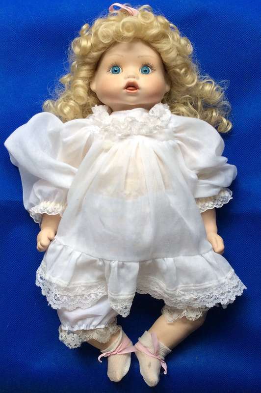 Vintage Porcelain Baby Doll - Repaired Foot