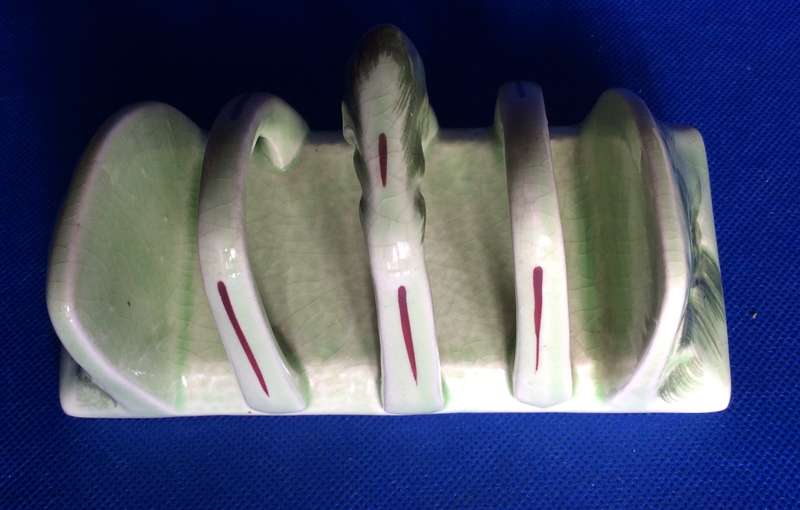 Vintage Carlton Ware Covered Sugar Bowl, Sterling Porcelain Toast Rack and SP Tea Strainer