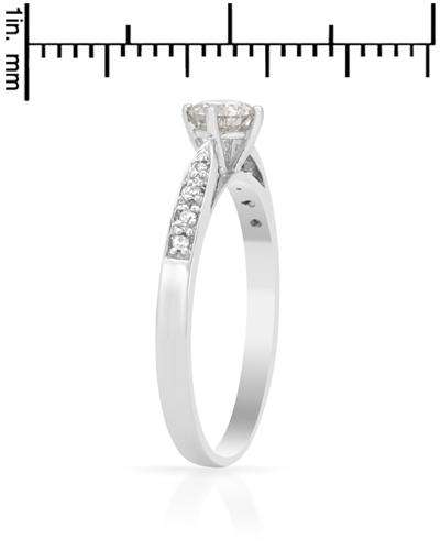 0.16ctw Natural Diamond Ring in 18k White Gold