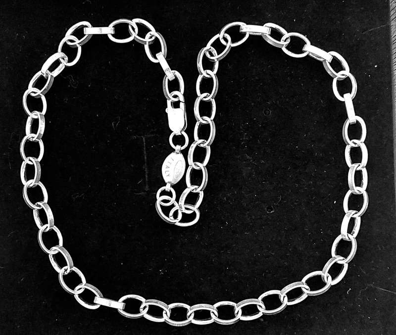 8mm Rolo Chain in 925 Sterling Silver