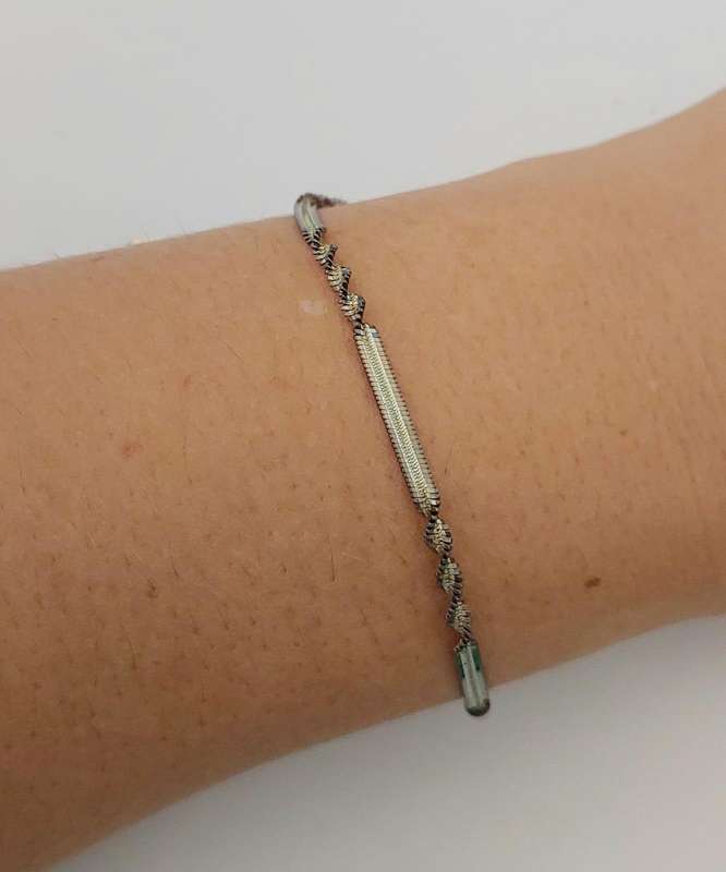 Black Rhodium Finish Silver Twist Bracelet