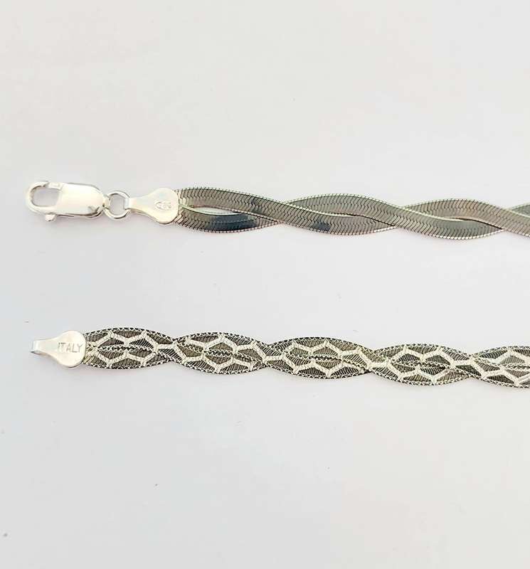 45cm Black Rhodium Magic Snake Style Chain