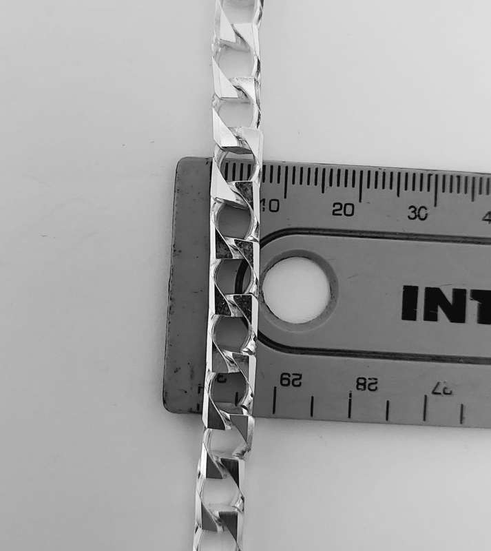 925 Sterling Silver 23cm Curb Bracelet