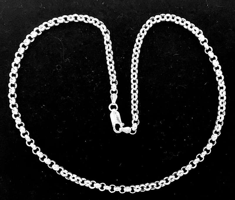 45cm Rolo Tondo Necklace in Sterling Silver