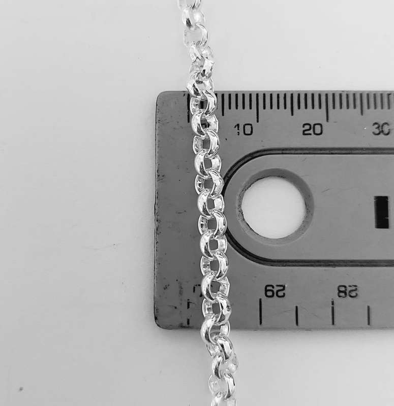 45cm Rolo Tondo Necklace in Sterling Silver