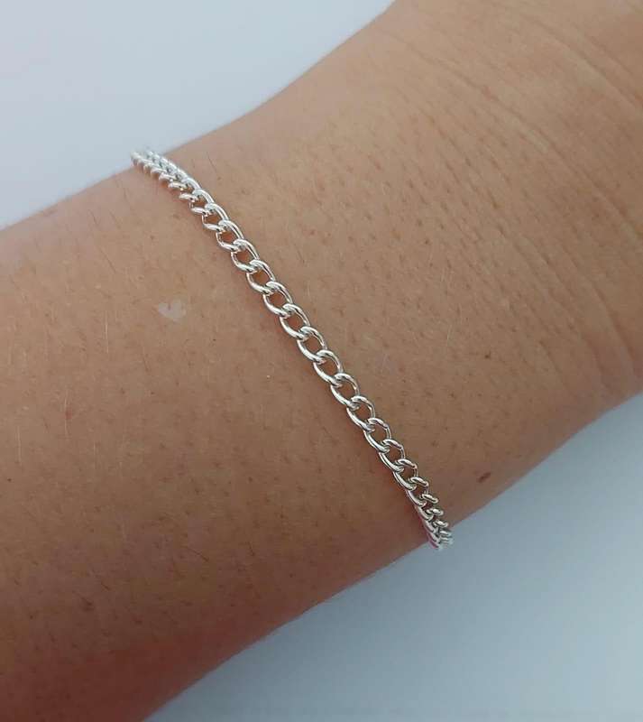 21cm Cable Bracelet in Silver