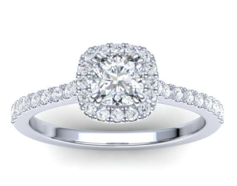 Cushion Moissanite Ring