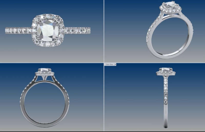 Cushion Moissanite Ring