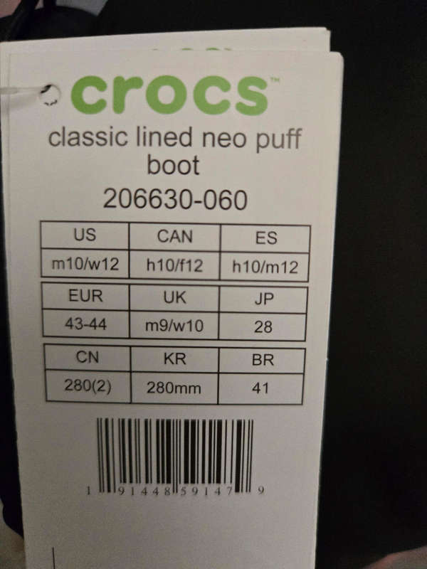 Classic Crocs Puff Boot (UK9)