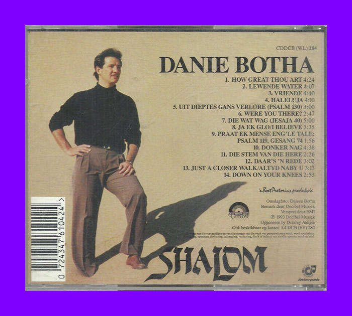 Music CD - Danie Botha - Shalom