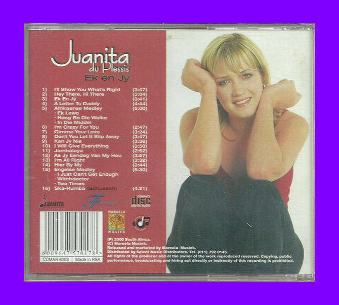 Music CD - Juanita Du Plessis - Ek en Jy Ska-Rumba