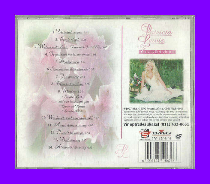 Music CD - Patricia Lewis - Ek Is Lief Vir Jou (Signed)