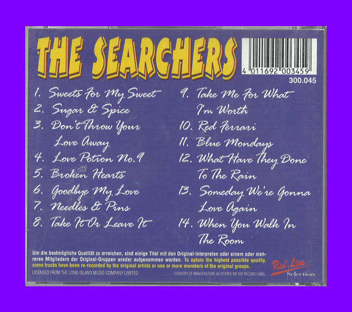 Rare Music CD - The Searchers - Needles & Pins and Other Hits (Mint Condition)