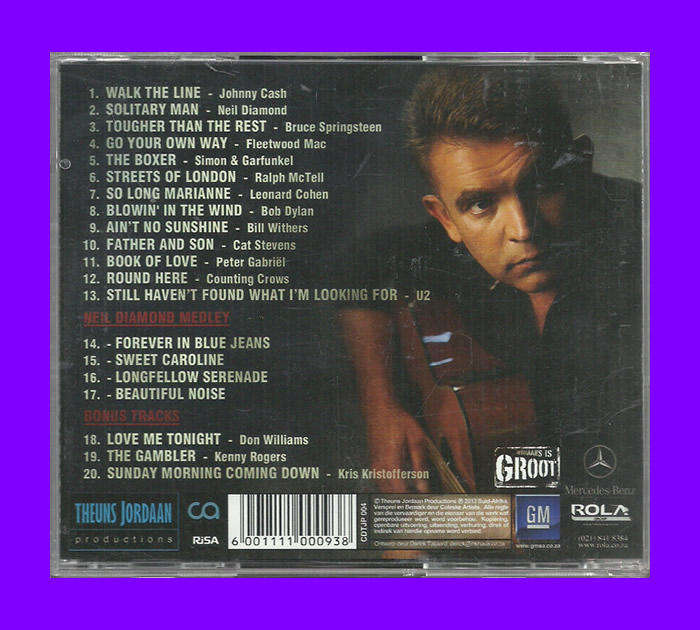Music CD - Theuns Jordaan - Tribute To The Poets (Signed)