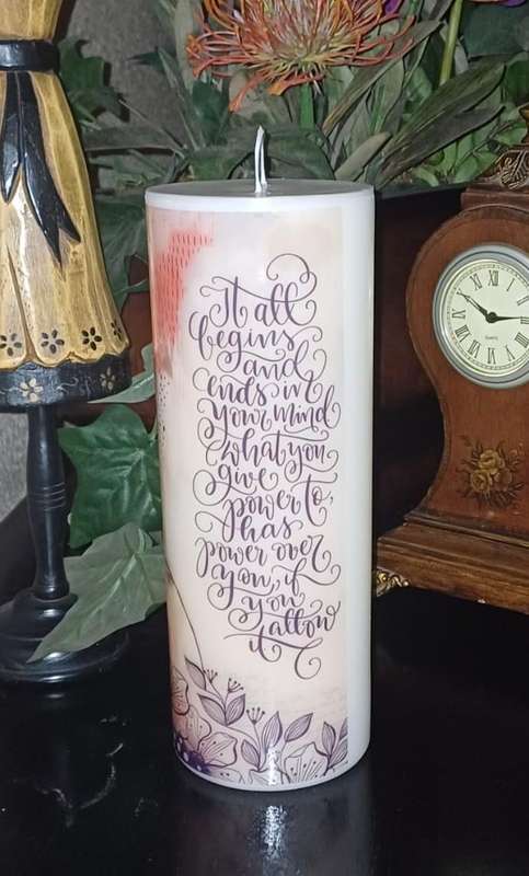 Extra Large Hand Poured Scented Candle with Frida Kahlo Design