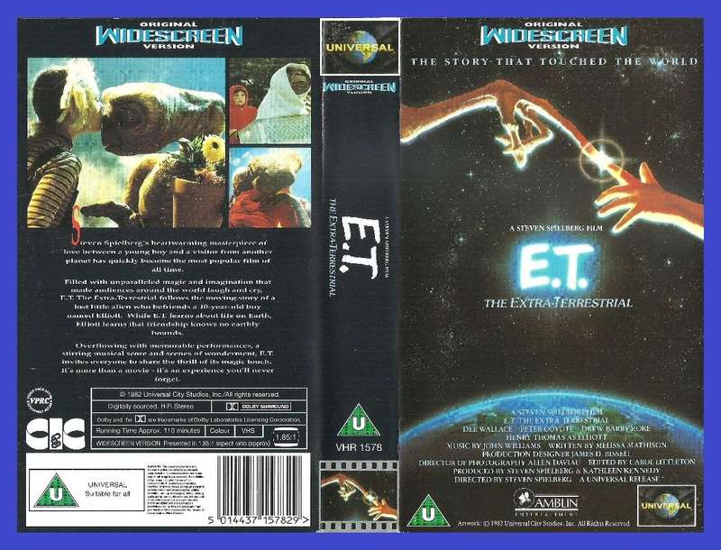 Extremely Rare! VHS Tape - E.T. - The Extra Terrestrial (1982)