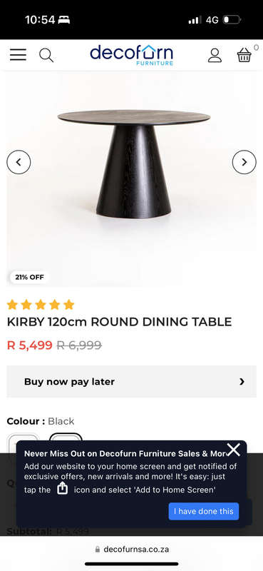 Dining table