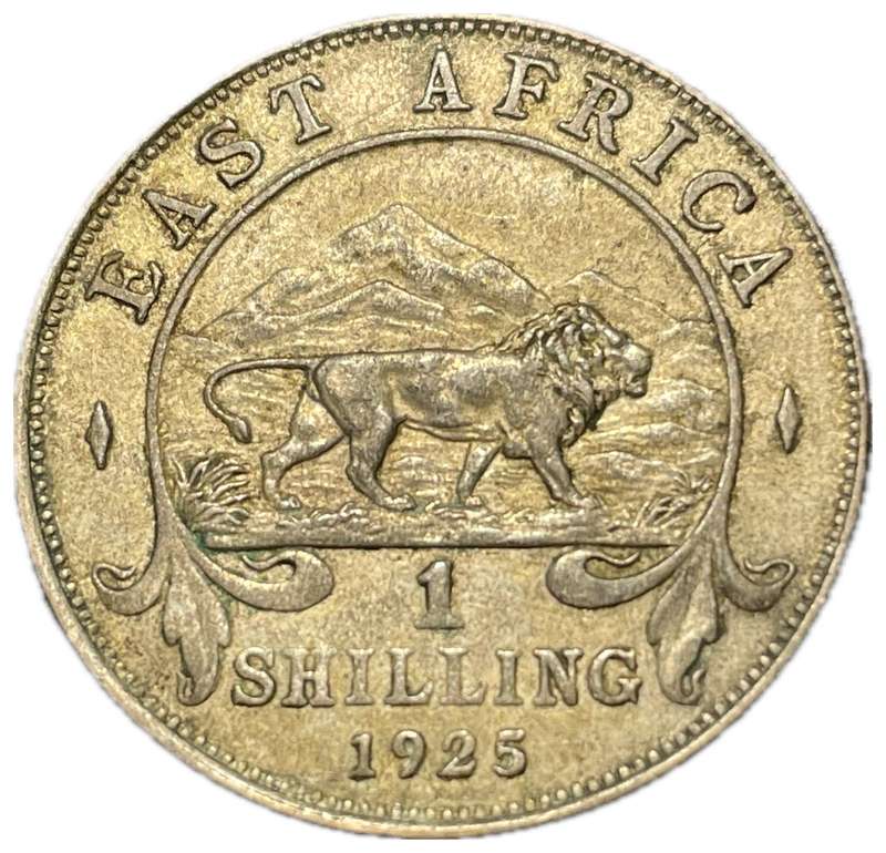 Beautiful 1925 Silver East Africa shilling coin coin - King George V