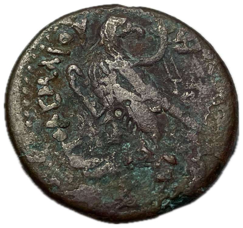 Ancient Greek 2250+ years old Bronze Obol coin - King Ptolemy IV - Minted between 246 BC and 222 BC