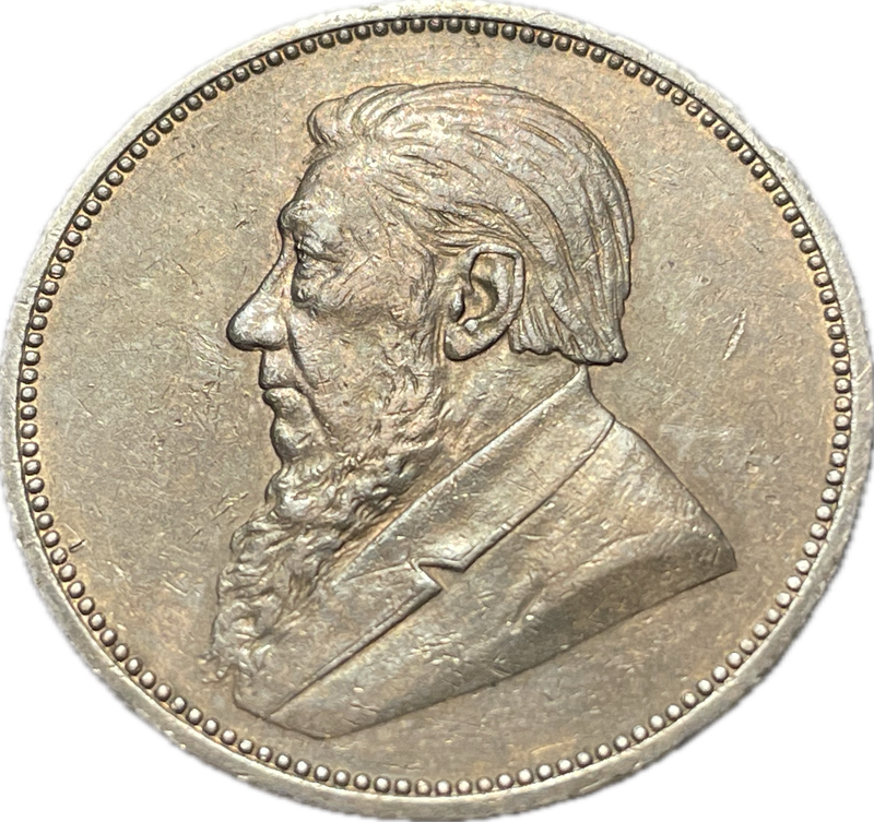 High grade 1894 ZAR 2 shilling (florin) silver coin - Full details
