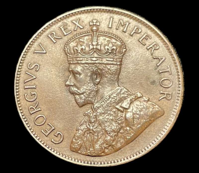 Scarce AU+ 1930 SA Union 1 penny coin - Higher grade coin