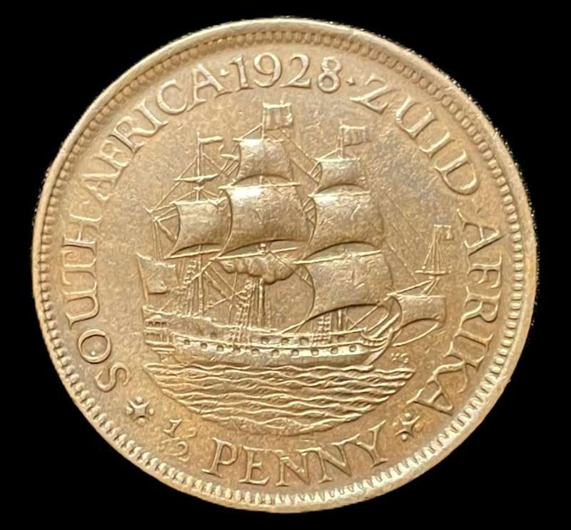 Scarce 1928 SA Union ½ penny coin - Higher grade filler coin