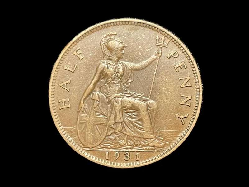 Gap filler - 1931 British ½ penny coin - Filler for the 'Suid' slot in your collection