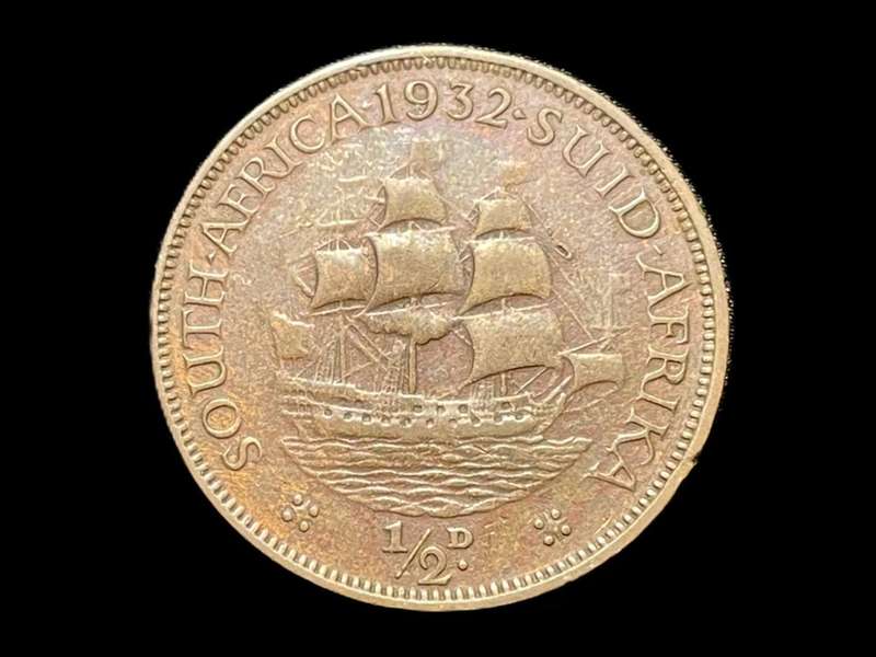 Scarce 1932 SA Union ½ penny coin - Filler coin