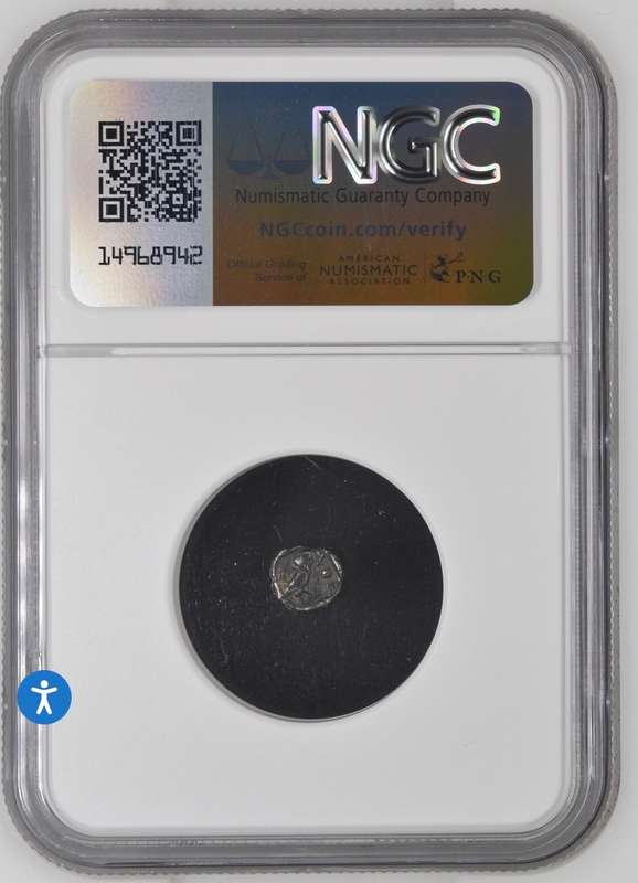 404 BC Ancient Athens Silver Obol (1/6 drachm) coin - Athena and Owl - Very rare and Graded by NGC!