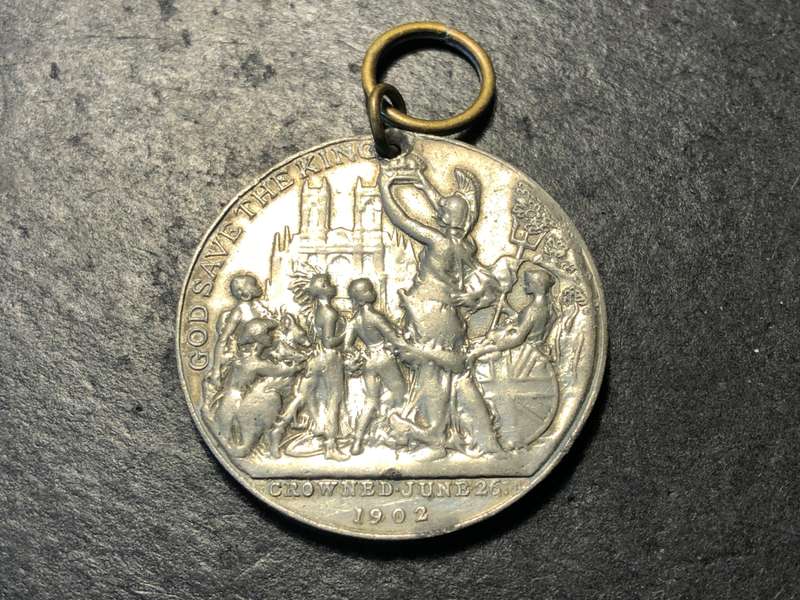 Pewter King Edward VII Coronation medallion - June 26th 1902