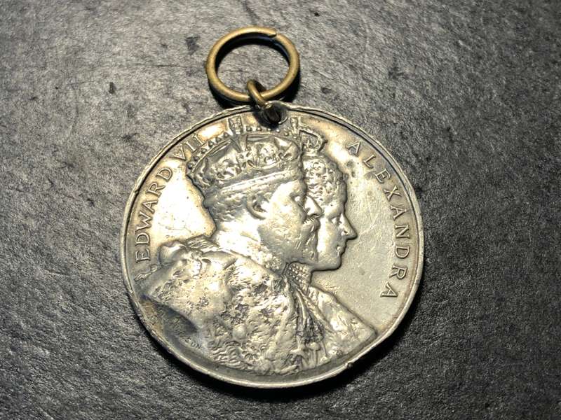 Pewter King Edward VII Coronation medallion - June 26th 1902