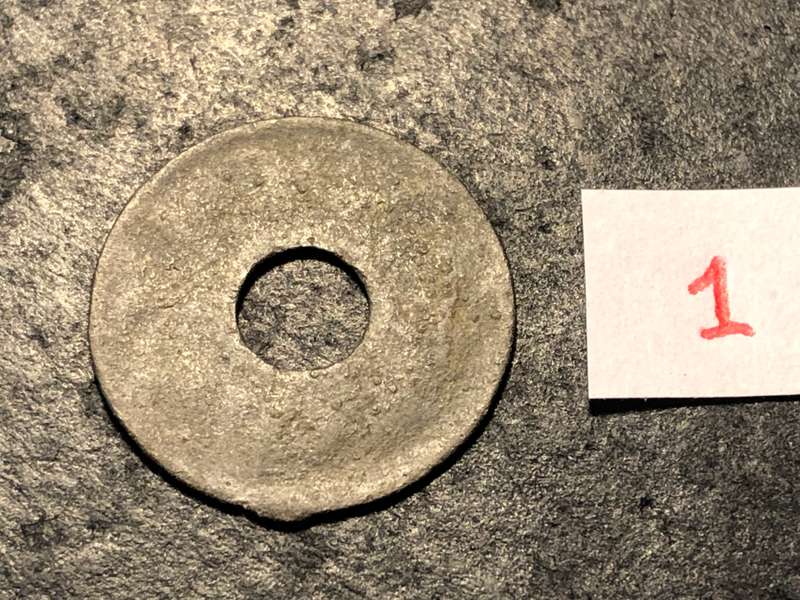 Scarce 1600-1800s Tin 1 pitis coin recovered from unknown Indonesia shipwreck - Lot 1