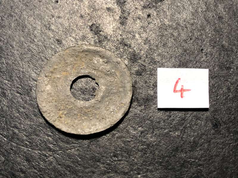 Scarce 1600-1800s Tin 1 pitis coin recovered from unknown Indonesia shipwreck - Lot 4