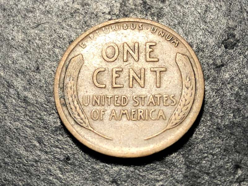 1912 American Wheat penny (1 cent) Bronze coin - No mintmark