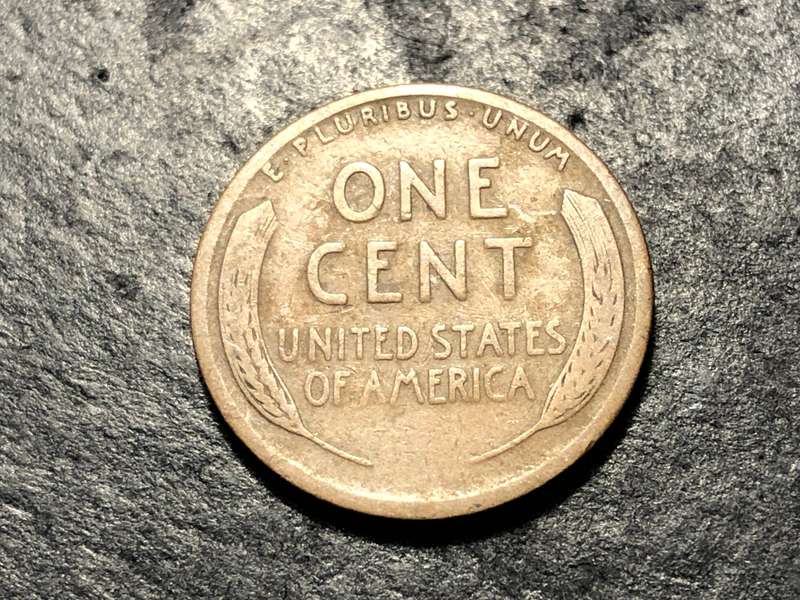 1912 American Wheat penny (1 cent) Bronze coin - Denver (D) mintmark