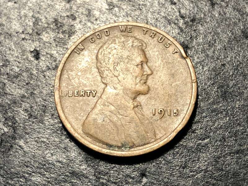 1915 American Wheat penny (1 cent) Bronze coin - No mintmark