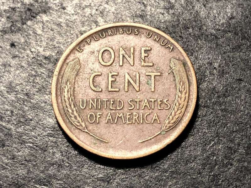 1919 American Wheat penny (1 cent) Bronze coin - No mintmark