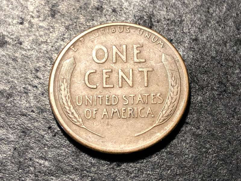 1919 American Wheat penny (1 cent) Bronze coin - San Francisco (S) mintmark