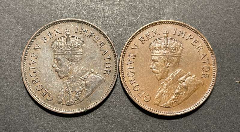 Complete set of SA Union ½ penny coins from 1923 to 1960 - Some are in a very good condition