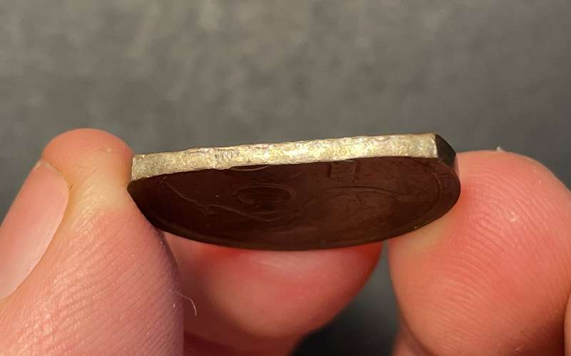 Rare Error 1991 RSA 5 cent coin in AU+/UNC - Rare "straight clip" error (Almost 2cm across!)