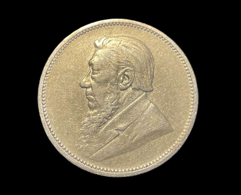 Better grade 1895 ZAR silver 2 shilling (florin) coin - Very scarce date