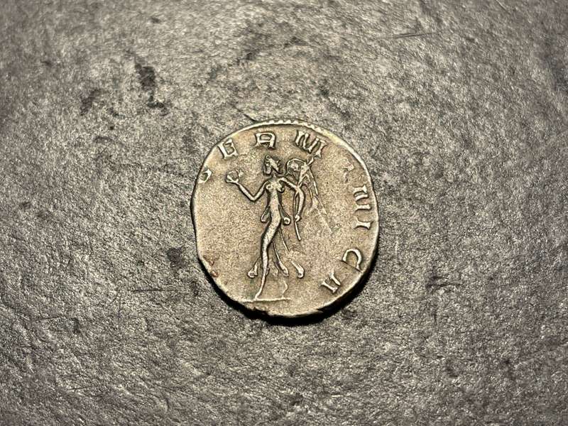 Victory over Germanica Ancient Roman SILVER Antoninianus coin of Gallienus - Minted 258 to 259 AD