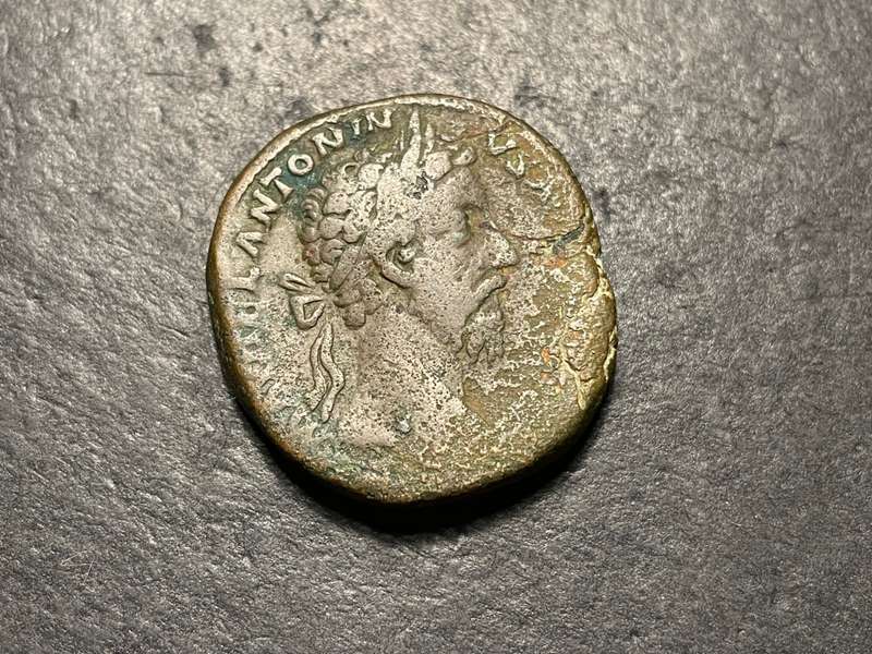 Large Ancient Rome bronze Sestertius coin - Emperor Antoninus Pius who reigned from 138 AD to 161 AD