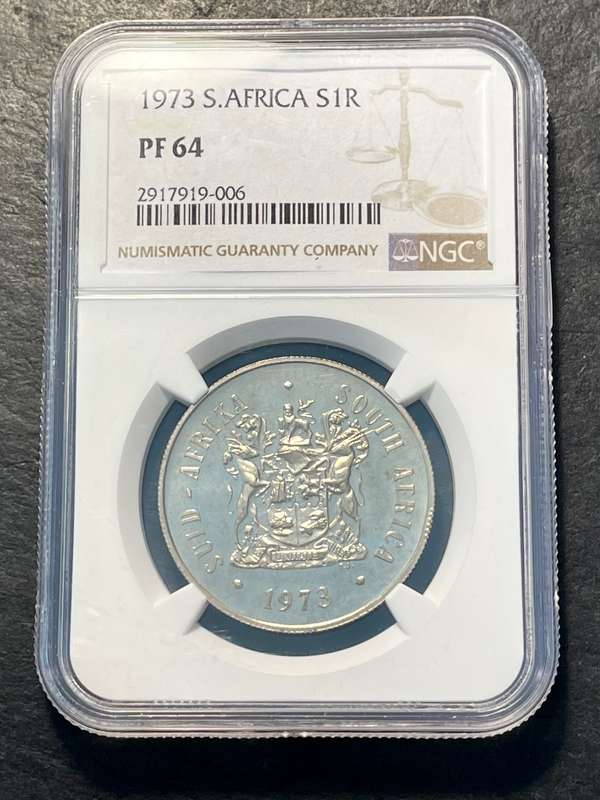 Stunning 1973 SILVER proof R1 coin - NGC graded PF64 - Only 4,000 minted!