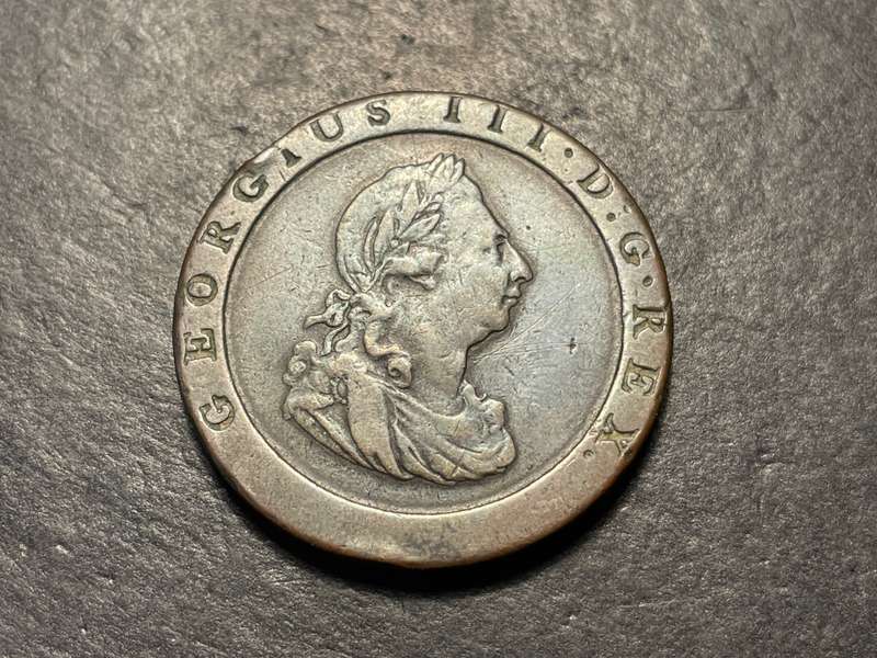 Great coin to start a collection with - 1797 British Cartwheel 1 penny bronze coin