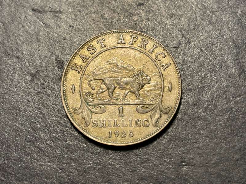 Beautiful 1925 Silver East Africa shilling coin coin - King George V