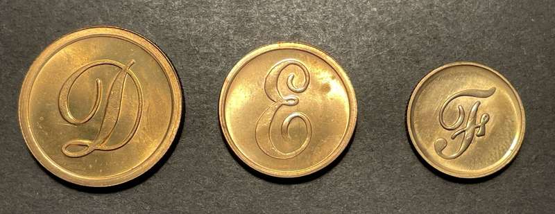 Scarce 1989 RSA Pattern coins - The 3 Brass denominations (10c, 20c, 50c) - UNC - Large D-F reverse